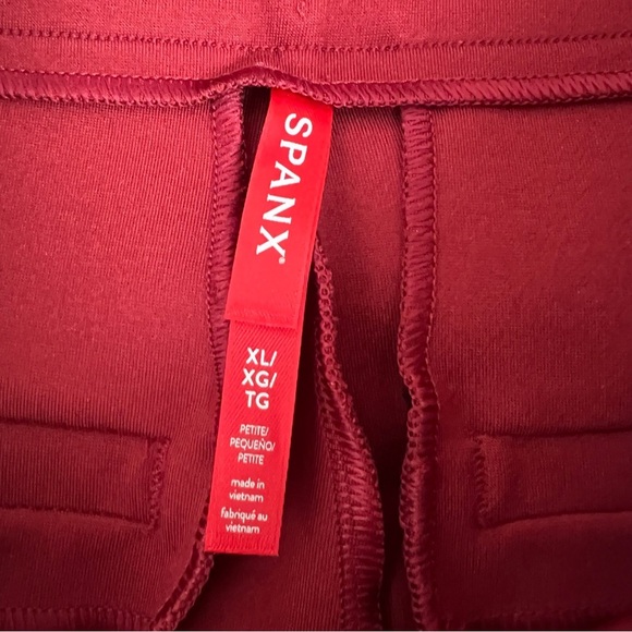 Spanx The Perfect Pant Kick Flare Pants Maroon Red Petite - Picture 7 of 9